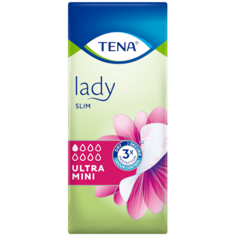 TENA Lady Slim Ultra Mini, wkładki urologiczne, 14 sztuk