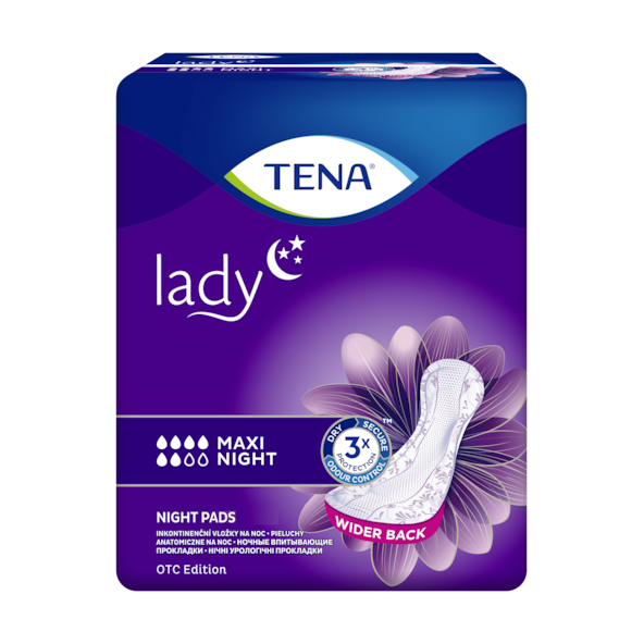 Tena Lady Maxi Night, podpaski specjalistyczne na NTM, 12 sztuk w cenie 1,27 zł w sklepie medycznym | wysyłka dziś