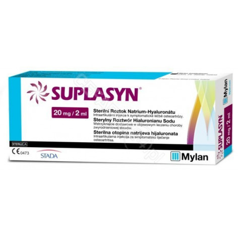 Suplasyn 20 mg/2 ml, 1 ampułko-strzykawka kwasu hialuronowego do wstrzykiwań dostawowych