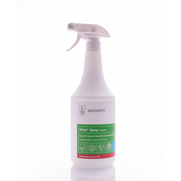 Velox spray do dezynfekcji i mycia powierzchni 1l Medisept w cenie 23,11 zł w sklepie medycznym | wysyłka dziś