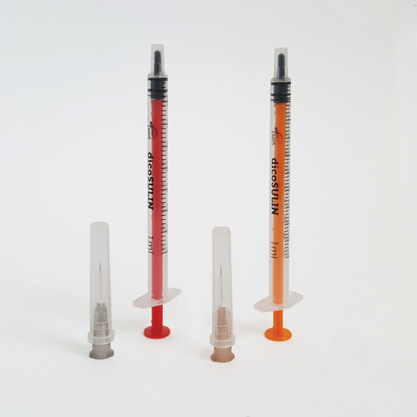 zdjęcie Strzykawka do insuliny 1 ml z igłą, dicoSULIN(a'100), Zarys z witryny sklep medyczny. store | wysyłka dziś