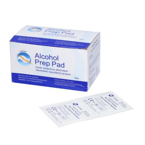 Gaziki do dezynfekcji nasączone alkoholem Alcohol Prep Pad, 100 szt., Zarys