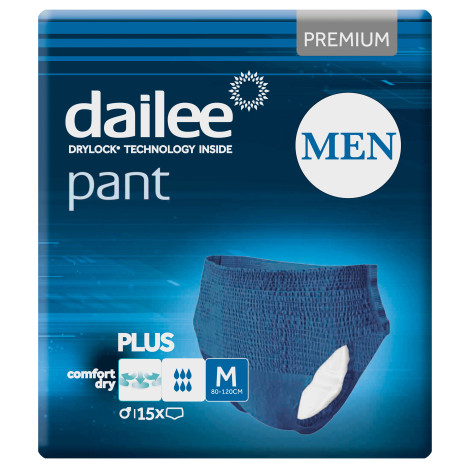Pieluchomajtki dla dorosłych Dailee Pant Men Premium Plus Blue – majtki chłonne dla mężczyzn aktywnych