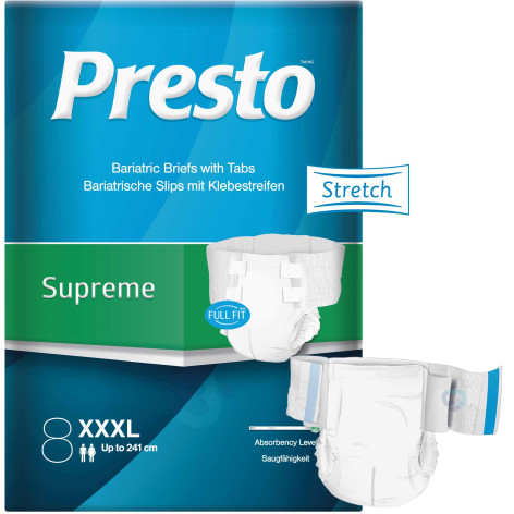 Pieluchomajtki dla dorosłych Presto® Ultimate Stretch XXXL – majtki chłonne dla osób otyłych