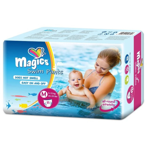 MAGICS Swimpants M – Pieluchy do Pływania dla Dzieci 9-15 kg