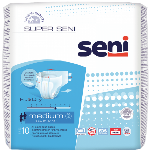 Super Seni - pieluchomajtki - NA DZIEŃ w cenie 54,76 zł marka SENI Super Seni - pieluchomajtki - NA DZIEŃ w cenie 54,76 zł marka SENI