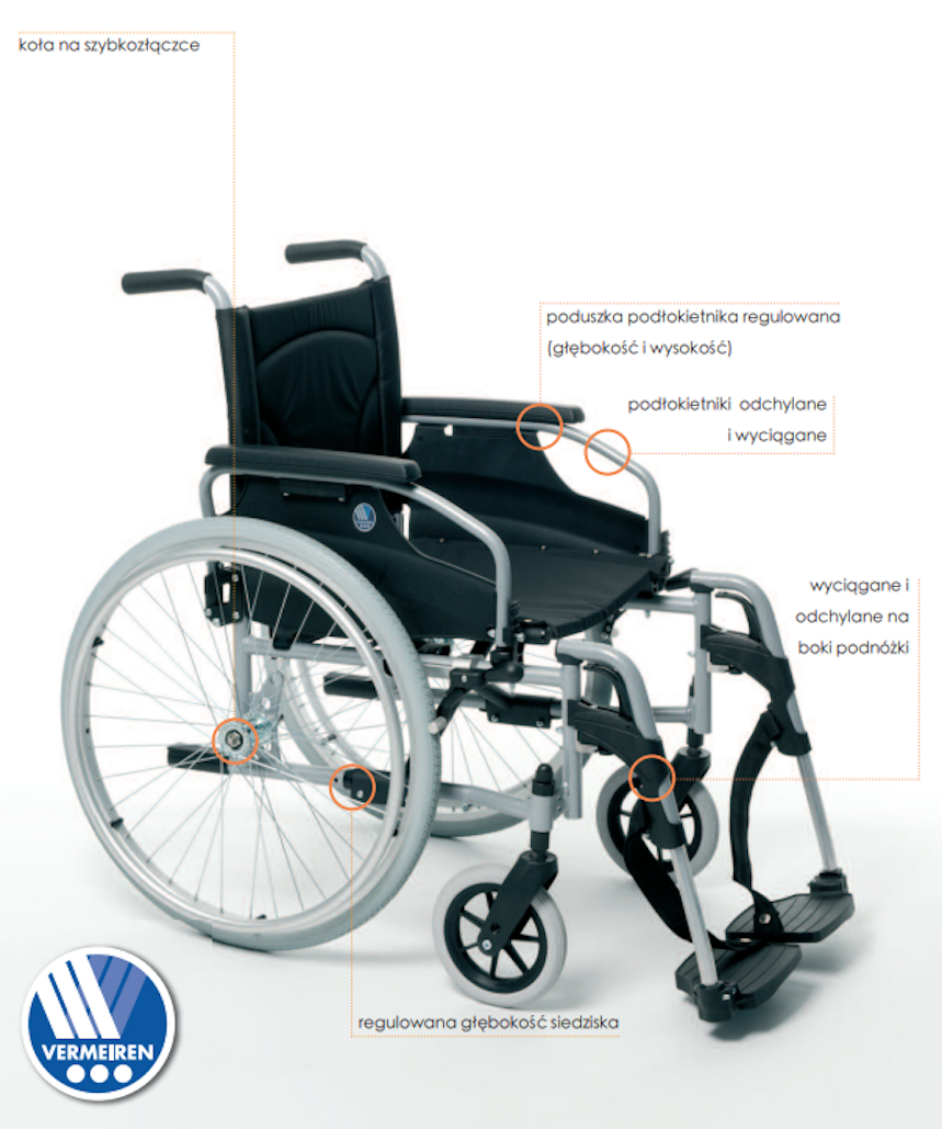 v100 vermeiren wózek inwalidzki